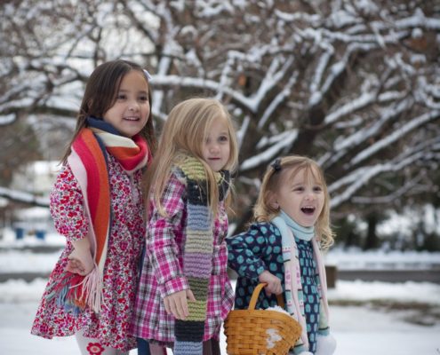 Kids enjoying winter in Breckenridge Colorado