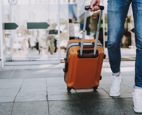 Man with suitcase