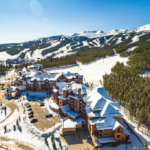 Arial shot of Breckenridge Colorado ski town