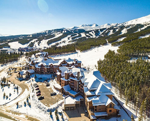 Aerial view of Breckenridge, CO