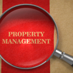 property management with magnifying glass