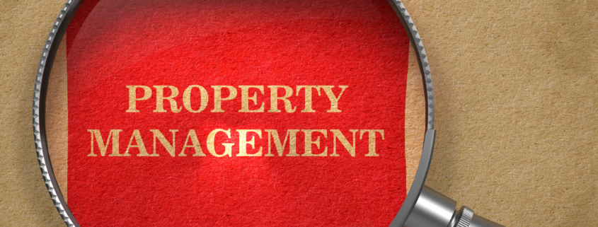 property management with magnifying glass
