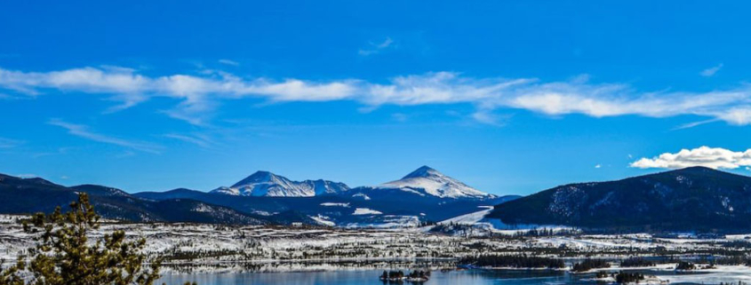 Lake Dillon with Breckenridge Mountains in the background