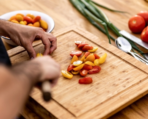 Chef preparing meal