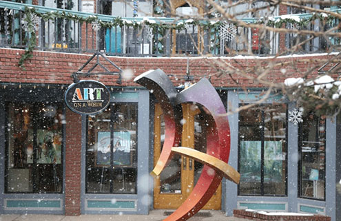 Snowing in Downtown Breckenridge, CO