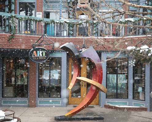Snowing in Downtown Breckenridge, CO